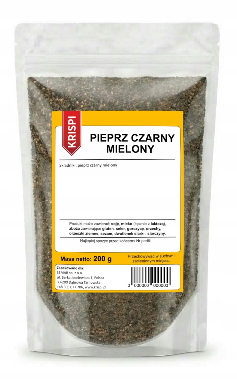 PIEPRZ CZARNY MIELONY 200g KRISPI