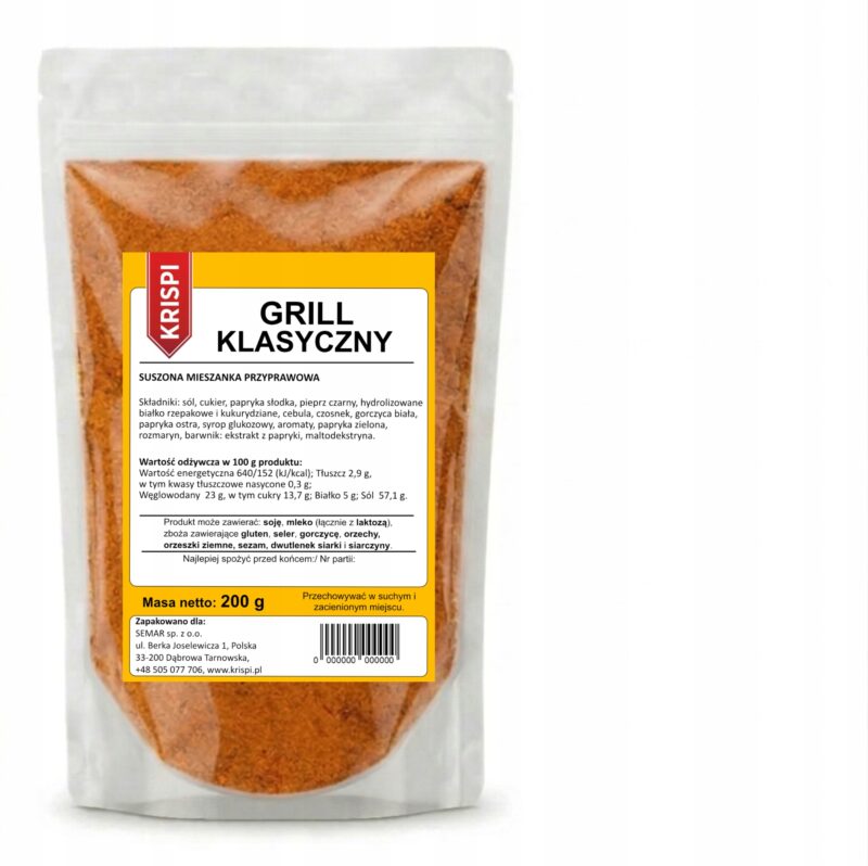 PRZYPRAWA DO GRILLA KLASYCZNA 200g KRISPI