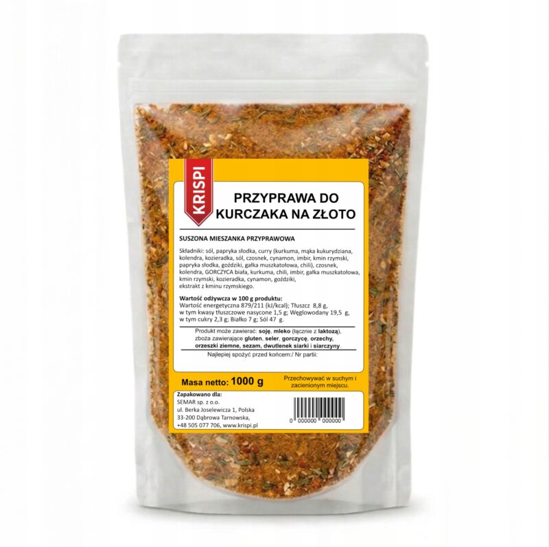 4fa9fc0e8f519aab9d14c9e5a61a82ff.jpg PRZYPRAWA DO KURCZAKA NA ZŁOTO 1kg KRISPI
