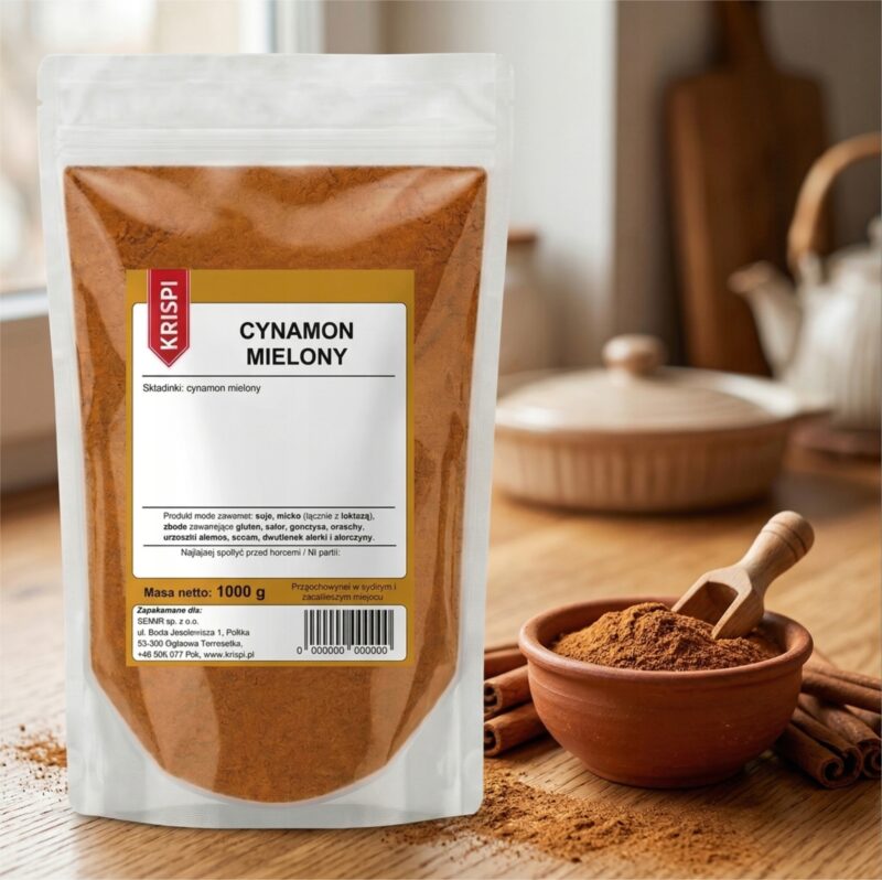 CYNAMON CEJLOŃSKI MIELONY 500g KRISPI
