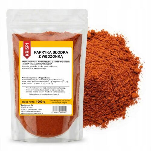 PAPRYKA SŁODKA O SMAKU WĘDZONYM 1kg KRISPI