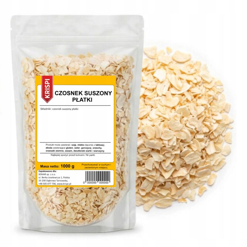 CZOSNEK SUSZONY PŁATKI 1kg KRISPI