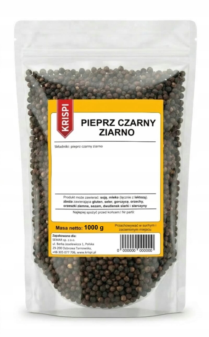 PIEPRZ CZARNY ZIARNISTY 1kg KRISPI