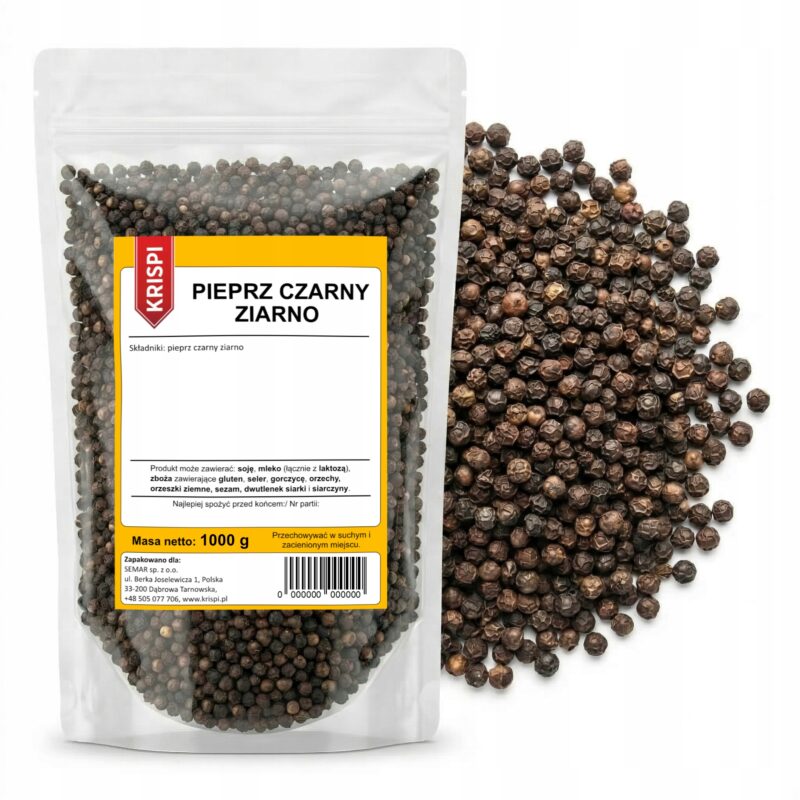 PIEPRZ CZARNY ZIARNISTY 1kg KRISPI