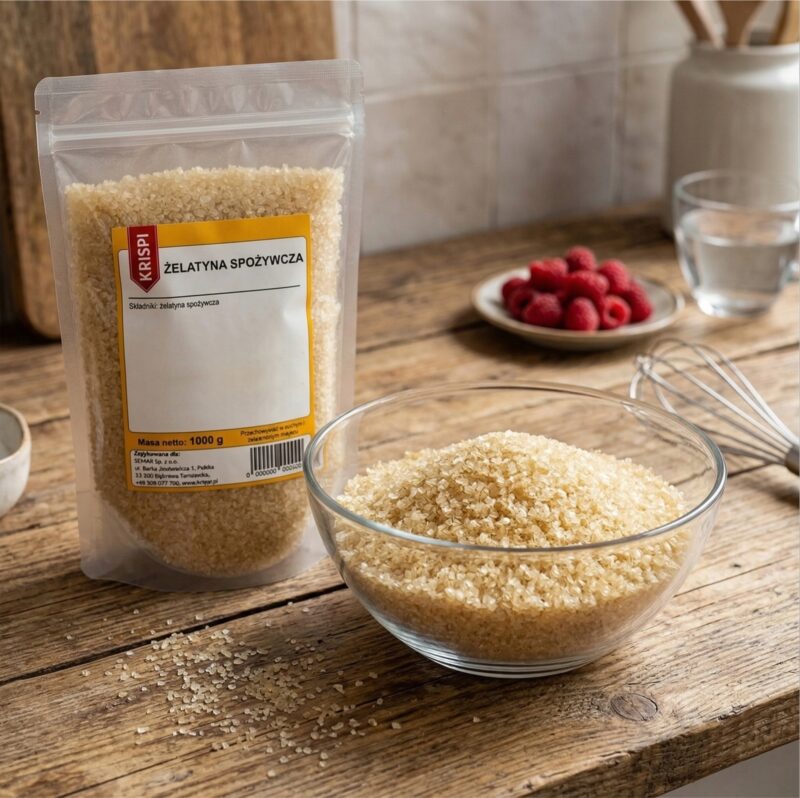 ŻELATYNA SPOŻYWCZA 1kg 1000g BLOOM 180 KRISPI